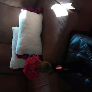 OFF WHITE PLUSH PILLOW